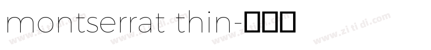 montserrat thin字体转换